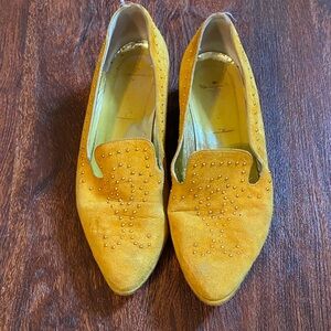 Yellow Suede Women's Loafers